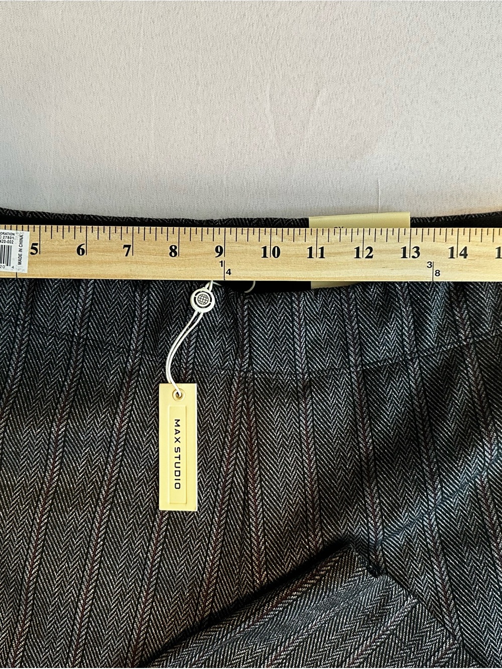 Max Studio Black & White Herringbone Slim Trousers - Picture 8 of 9